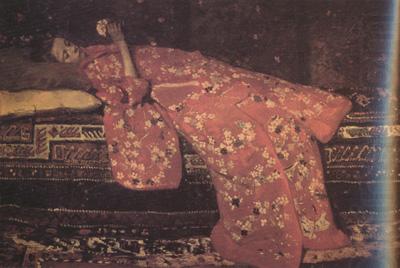 George Hendrik Breitner Girl in Red in Red Kimono (nn02) china oil painting image
